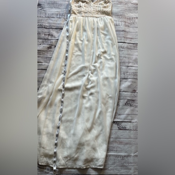 NO LONGER AVAILABLE Lulus Meet Me in Madrid White Beaded Maxi Dress Boho Size S - Picture 15 of 15